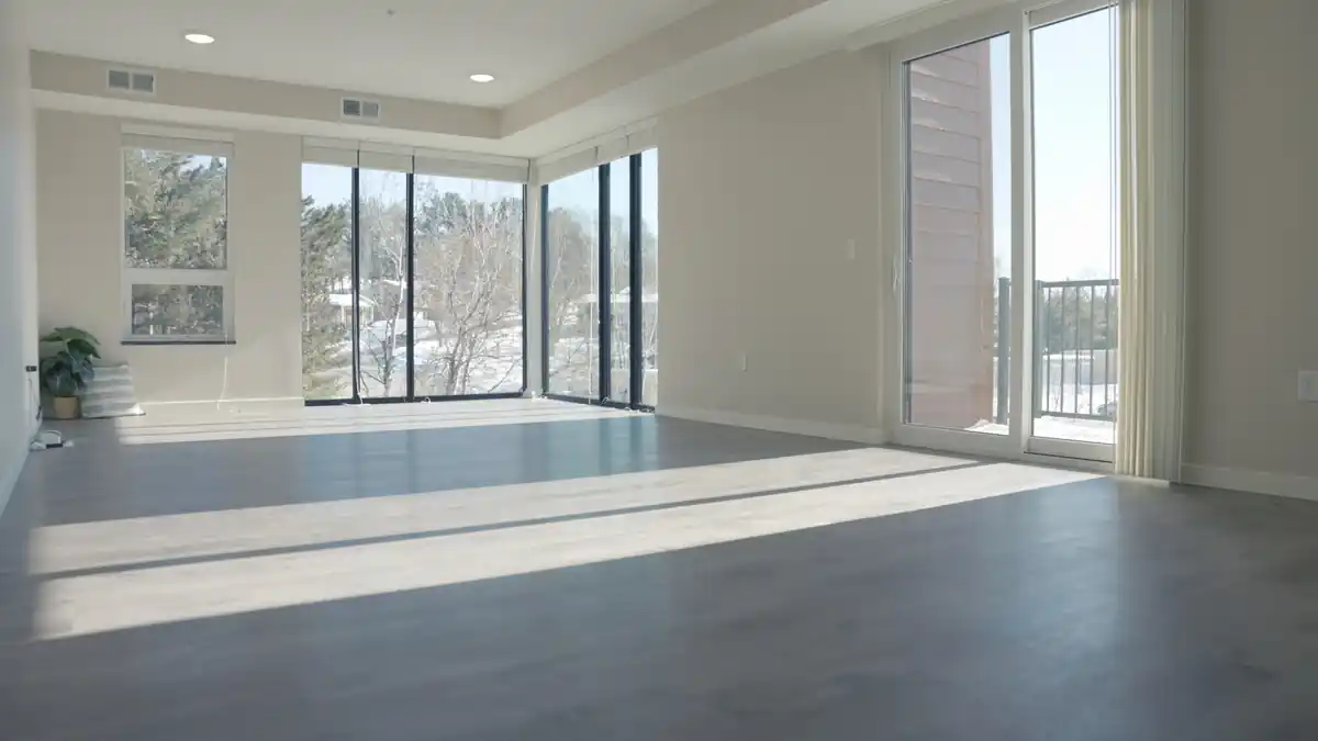 An empty, sunlit apartment ready to move into